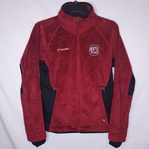 Columbia Jacket Womens Medium Red Fleece Carolina Gamecocks